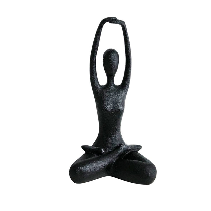 elevenpast Decor Arm Stretch Resin Figure Black LY224207A