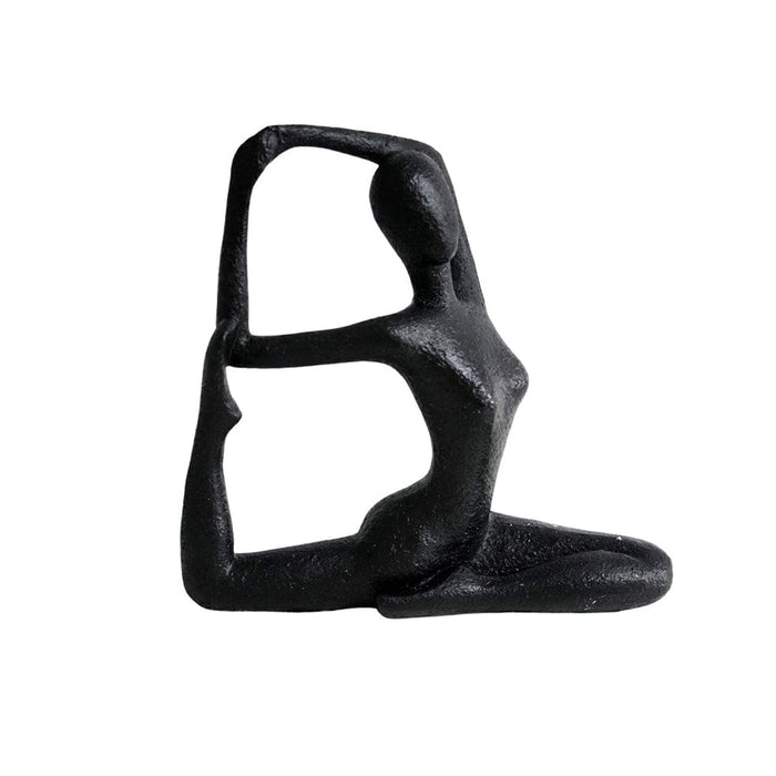 elevenpast Decor Gymnastic Stretch Resin Figure Black LY224208A