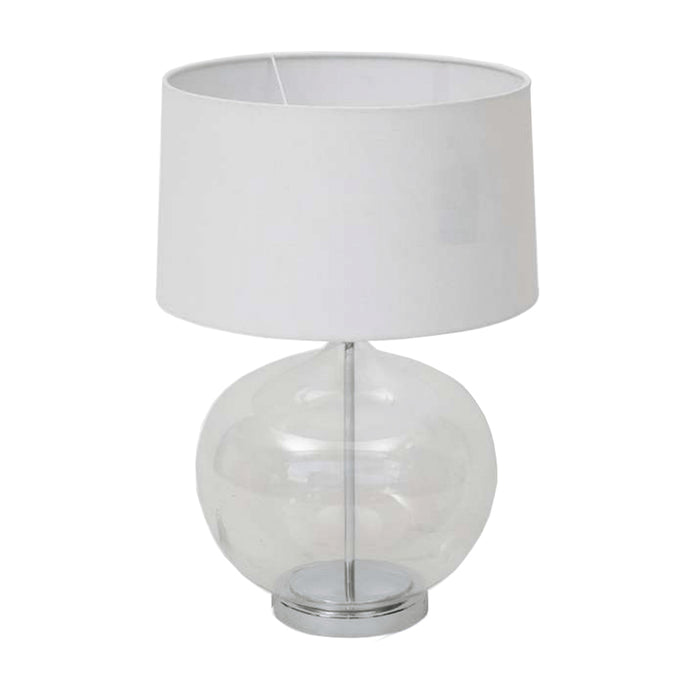 Marino Glass and Metal Table Lamp Chrome