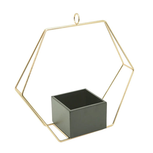 elevenpast Pots & Planters Polygon Metal Plant Holder MB063