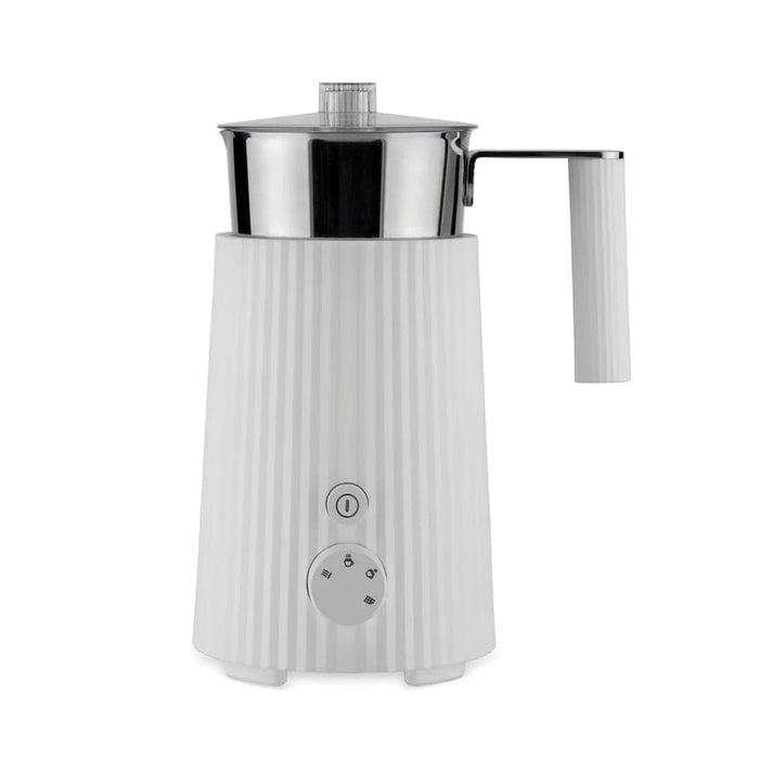 ALESSI White Alessi Plissé Multi-function Milk Frother | 4 Colours MDL13 W 8003299468508