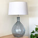 elevenpast Table Lamp Kinabalu Glass and Fabric Table Lamp Blue NB6607 + SHADE