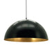 elevenpast Lighting Large Rocco Dome Pendant Light Black and Gold | 3 Sizes NB9645