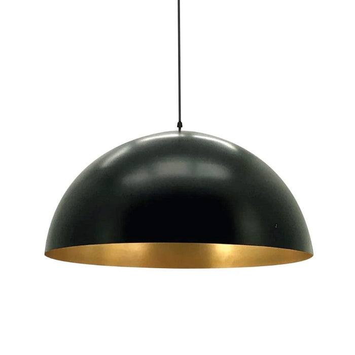 elevenpast Lighting Medium Rocco Dome Pendant Light Black and Gold | 3 Sizes NB9646