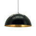 elevenpast Lighting Medium Rocco Dome Pendant Light Black and Gold | 3 Sizes NB9646