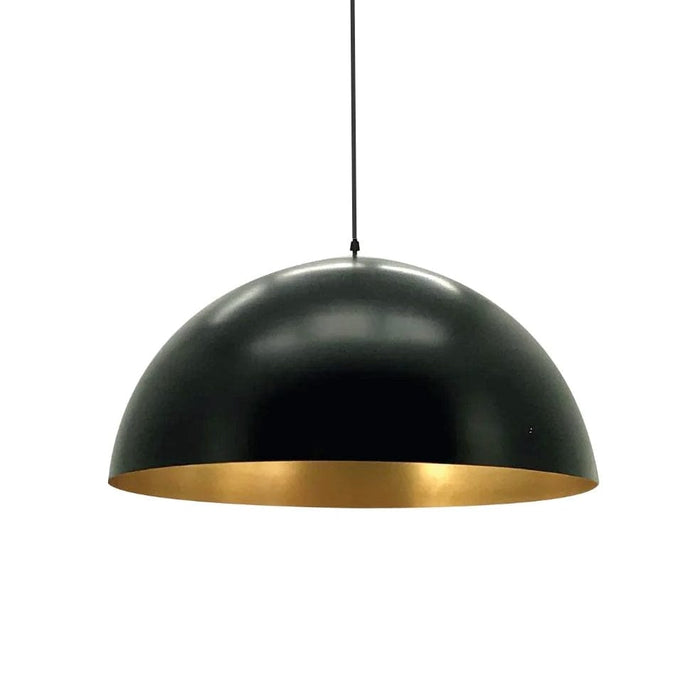 elevenpast Lighting Small Rocco Dome Pendant Light Black and Gold | 3 Sizes NB9647