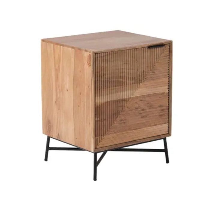 elevenpast Bedside Pedestal SleekLuxe Wooden Nightstand NE218