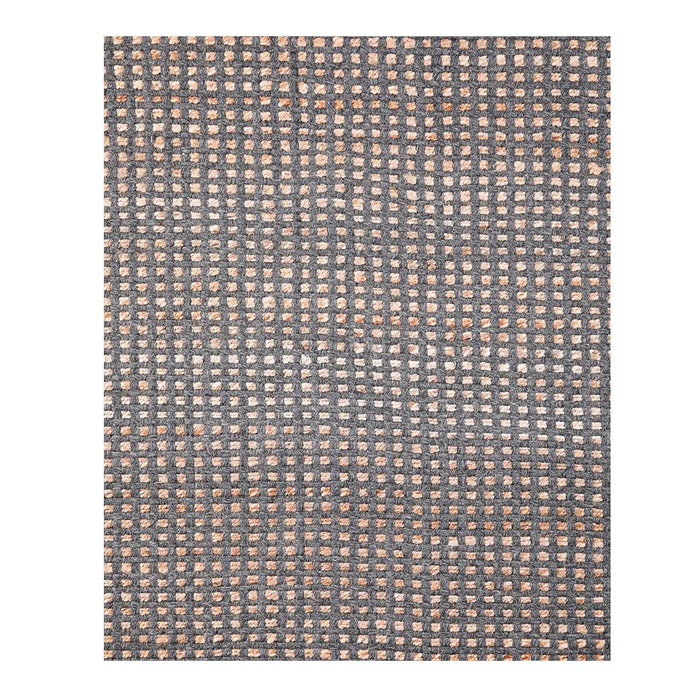 elevenpast Rugs Checkered Jute Carpet Beige Charcoal NH45C