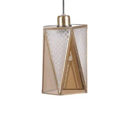 elevenpast Pendant Lights Hex Elegance Metal and Glass Pendant Light OM830