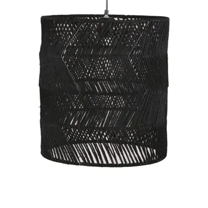 elevenpast Pendant Lights Large Raw Urban Jute Pendant Light Black OM837