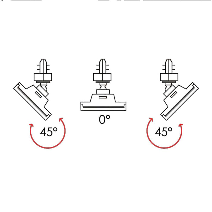 elevenpast Lighting Ontrack Adjustable Track Light | Three or Four Wire