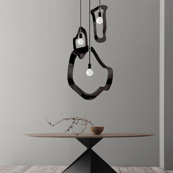 elevenpast Pendant Black / Large Outline Pendant Light | Black, Gold or Silver | 3 Sizes OUTLINEPENDANTLIGHT BLACKL