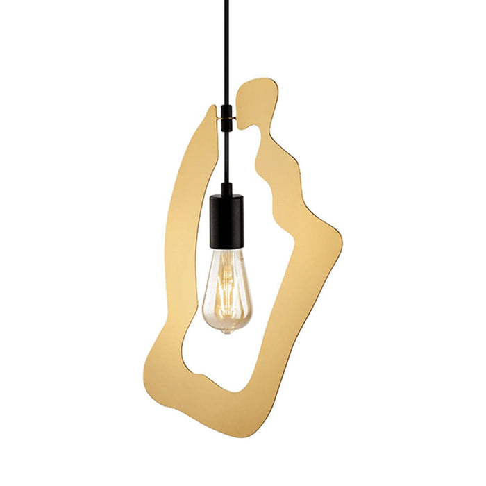 elevenpast Pendant Gold / Medium Outline Pendant Light | Black, Gold or Silver | 3 Sizes OUTLINEPENDANTLIGHTGOLDM