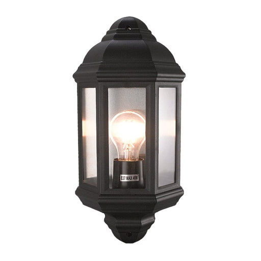 elevenpast Outdoor Light Black Lesley Polypropylene Outdoor Wall Light Black | White P-KLG-6410/BL