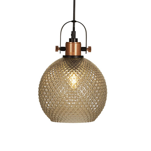 elevenpast Pendant Lights Cognac Metal and Glass Pendant Light Copper P1105CG 6007328399285