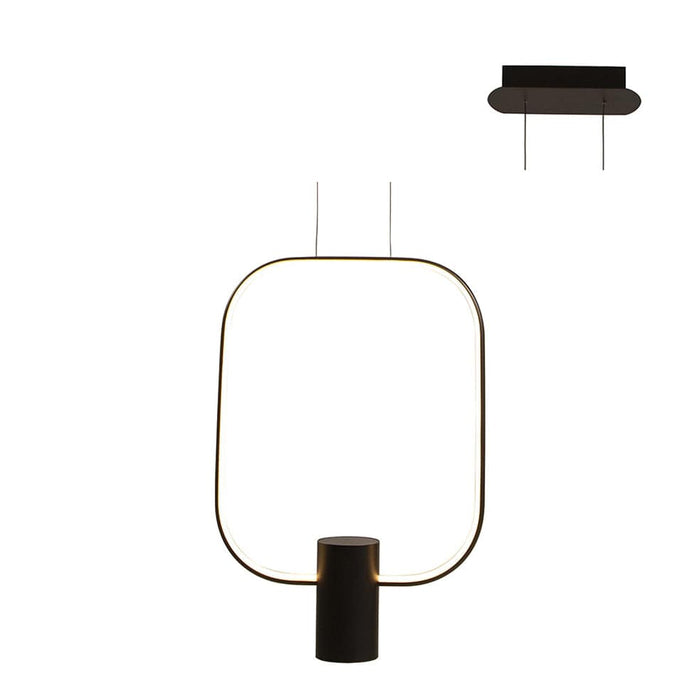 elevenpast Pendant Black Aurora Square LED Pendant Light | Black or White P1139B