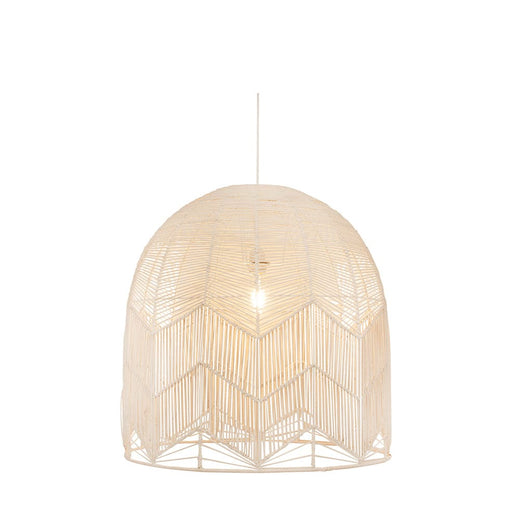 elevenpast Small / White Toulon Pendant Light - Woven Rattan | 3 colours P1276W