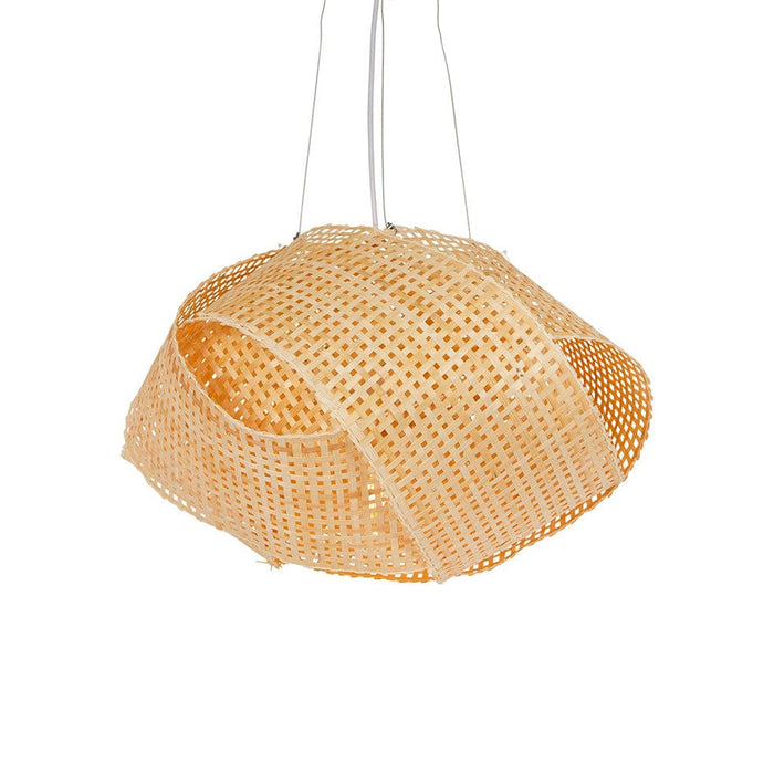 elevenpast Medium Neda Pendant Light - Woven Bamboo P1288N 6009551807605