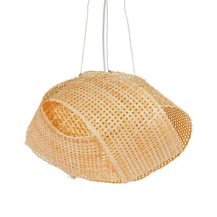 elevenpast Large Neda Pendant Light - Woven Bamboo P1289N