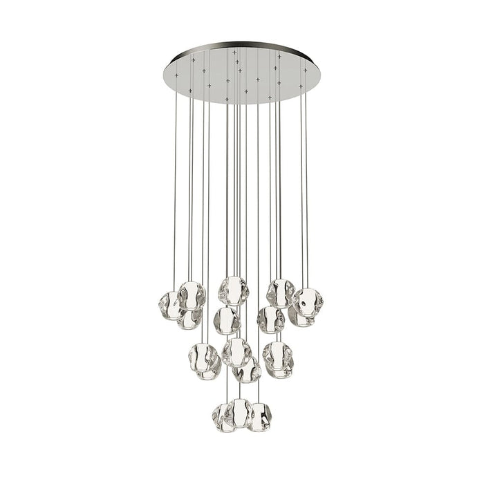 elevenpast Chandelier Molten Cluster LED Chandelier Light Chrome P1302CH 6009551809333