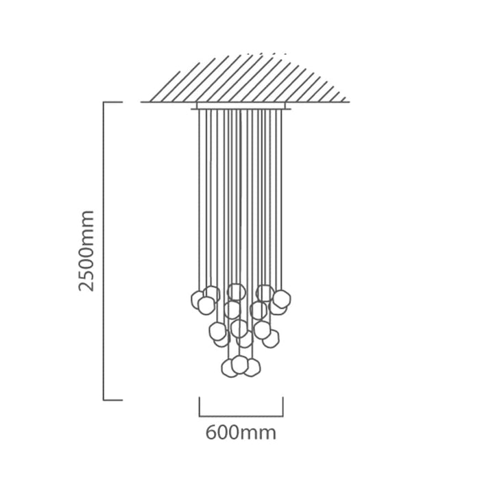 elevenpast Chandelier Molten Cluster LED Chandelier Light Chrome P1302CH 6009551809333