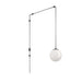 elevenpast Pendant Rondo Round Glass Pendant Light Black with in-line switch P1306 9008606282791