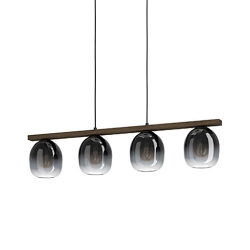 elevenpast Pendant Filago Glass and Metal Pendant Light Black P1307 9008606235339