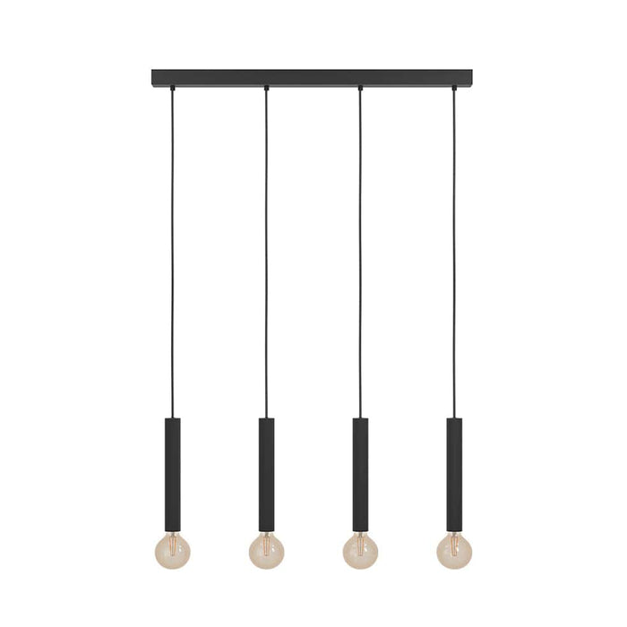 elevenpast Pendant Lights Cortenova Metal Four Pendant Light Black P1311 9002759980573