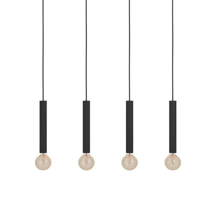 elevenpast Pendant Lights Cortenova Metal Four Pendant Light Black P1311 9002759980573