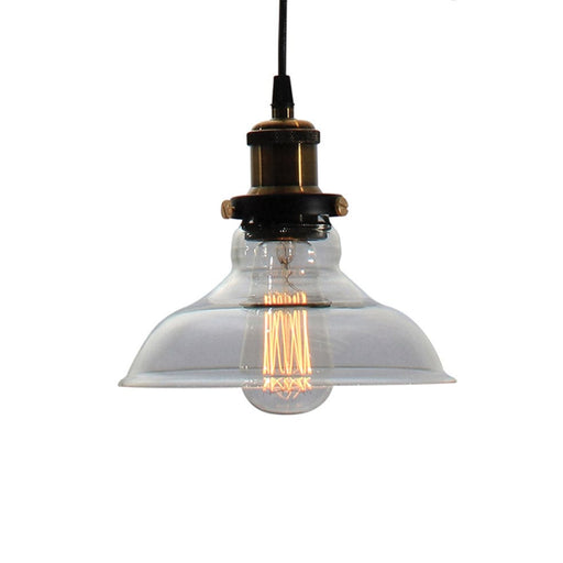 elevenpast Pendant Lights Farmhouse Glass Pendant Light Antique Brass P484 6007328367239