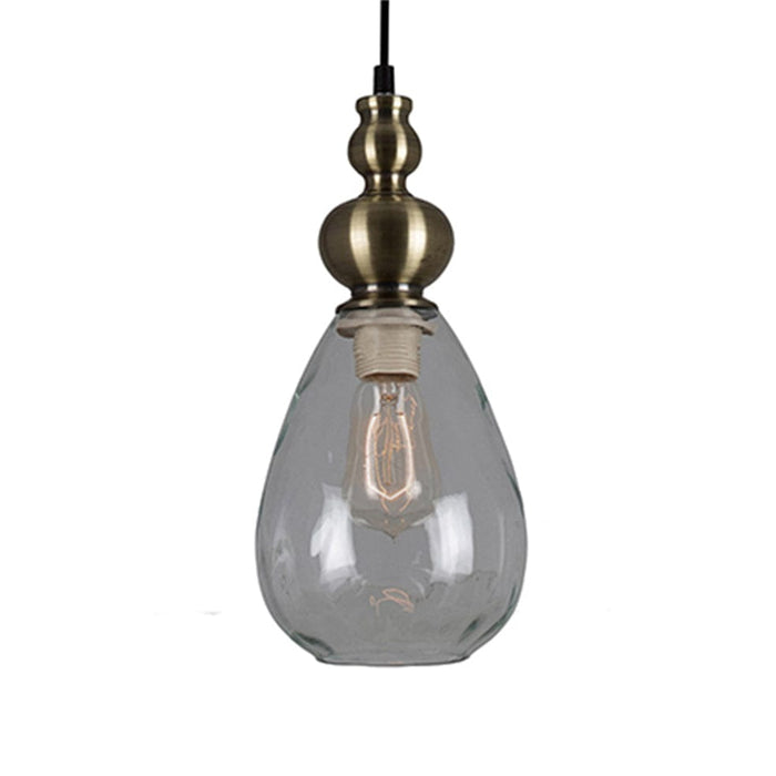 elevenpast Pendant Clear Victoria Glass and Metal Pendant Light Amber | Clear P915CL 6007328386797