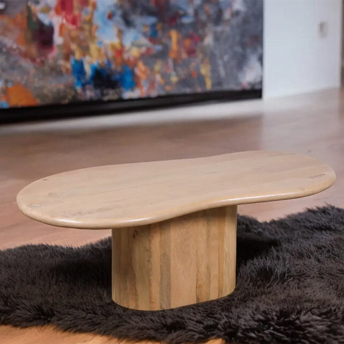 elevenpast Tables Artisanal Wooden Coffee Table Organic Shape PC054