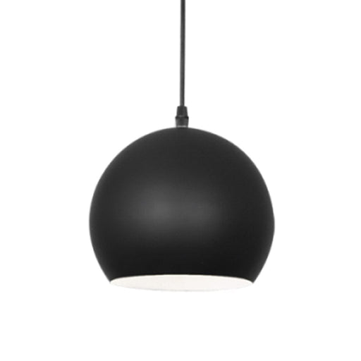 elevenpast Pendant Lights Black Sierra Metal Pendant Light Black | White PEN442/1 BLACK 6007226051162