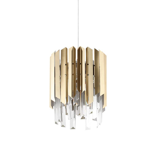 elevenpast Pendant Gold Xylo Gold or Polished Steel Crystal Glass Pendant Light PEN842 GOLD