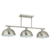 elevenpast Pendant Three Dome Pendant Light in Satin Chrome PEN845/3 6007226083835