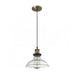 elevenpast Pendant Lights Ariana Metal and Glass Pendant Light Antique Brass PEN919 CLEAR 6007226061222