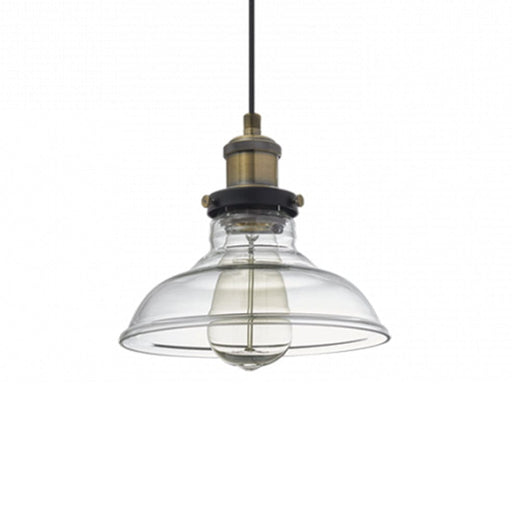 elevenpast Pendant Lights Ariana Metal and Glass Pendant Light Antique Brass PEN919 CLEAR 6007226061222