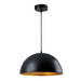 elevenpast Pendant Lights Barley Metal Dome Pendant Light Black PEN937 BLACK 6007226087376