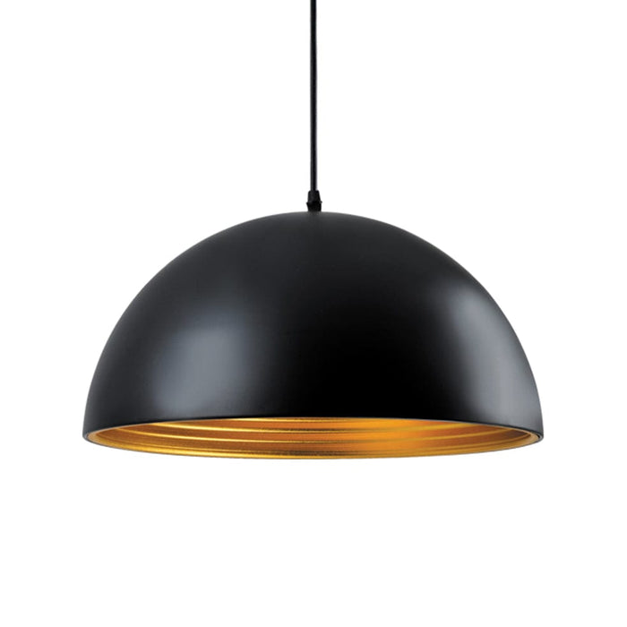 elevenpast Pendant Lights Barley Metal Dome Pendant Light Black PEN937 BLACK 6007226087376