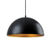 elevenpast Pendant Lights Barley Metal Dome Pendant Light Black PEN937 BLACK 6007226087376