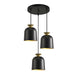 elevenpast Pendant Lights Arabella Metal Trio Pendant Light Black PEN962/3 BLACK 6007226087840