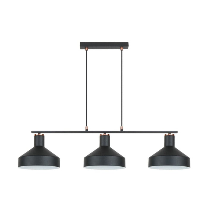 elevenpast Pendant Lights Black Diego Metal Trio Pendant Light Black | White PEN968 BLACK 6007226088328