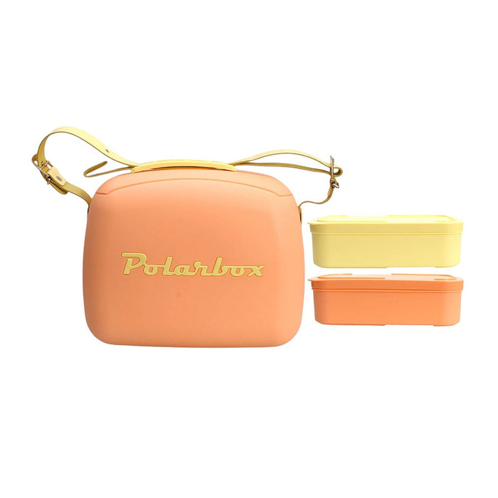 elevenpast Beverage Cooler Polarbox Retro Cooler Box 6L Orange Sorbet - Includes 2 Lunch Boxes POLARBOXORANGE6L