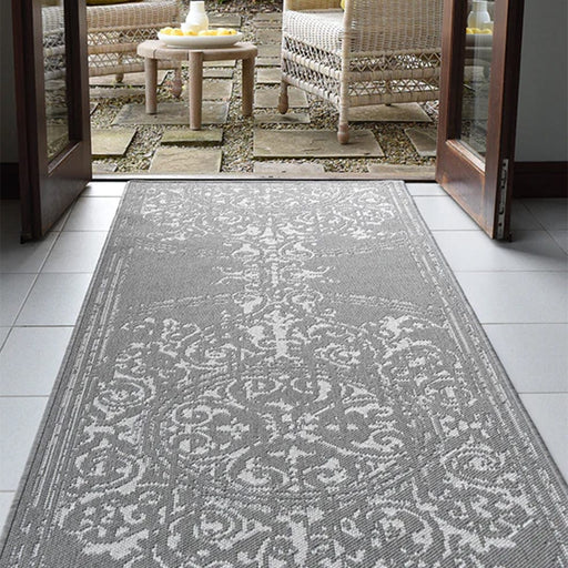 elevenpast 3m x 0.8m Poletti Pewter Rug POLETTIPEWTERRUG3X0.8