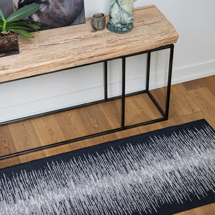 elevenpast 2.4m x 1.6m Pulse black Rug PULSEBLACKRUG2.4X1.6