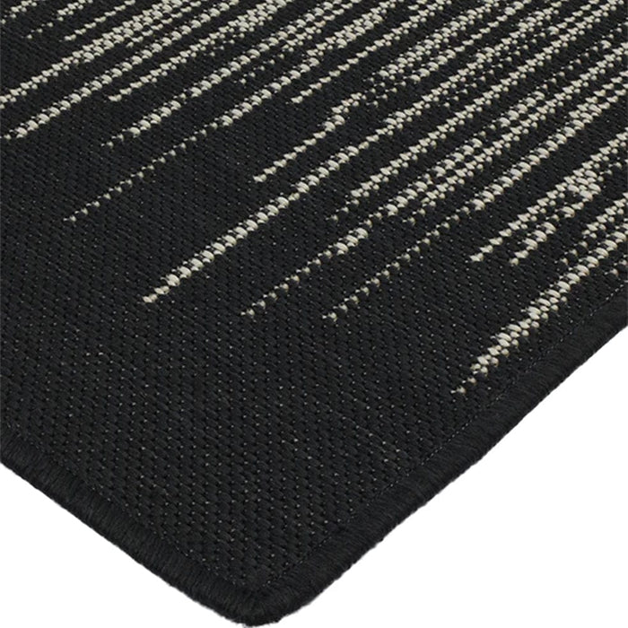 elevenpast 3m x 0.8m Pulse black Rug PULSEBLACKRUG3X0.8