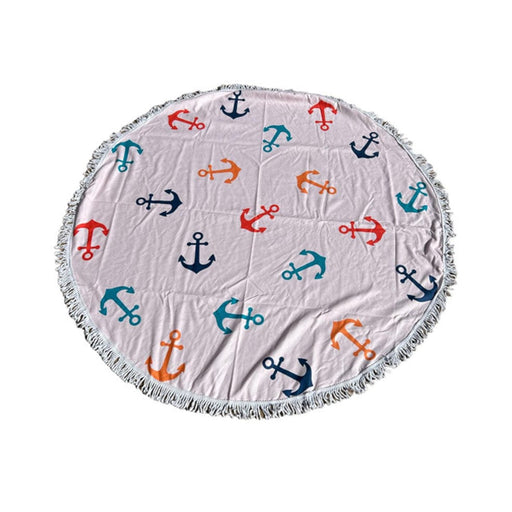 elevenpast towel Anchors Round Beach Towel RBEACH1C