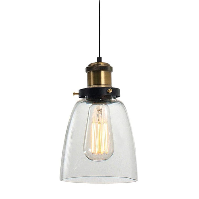 elevenpast Cup Clear Glass and Brass Pendant Light RG0003