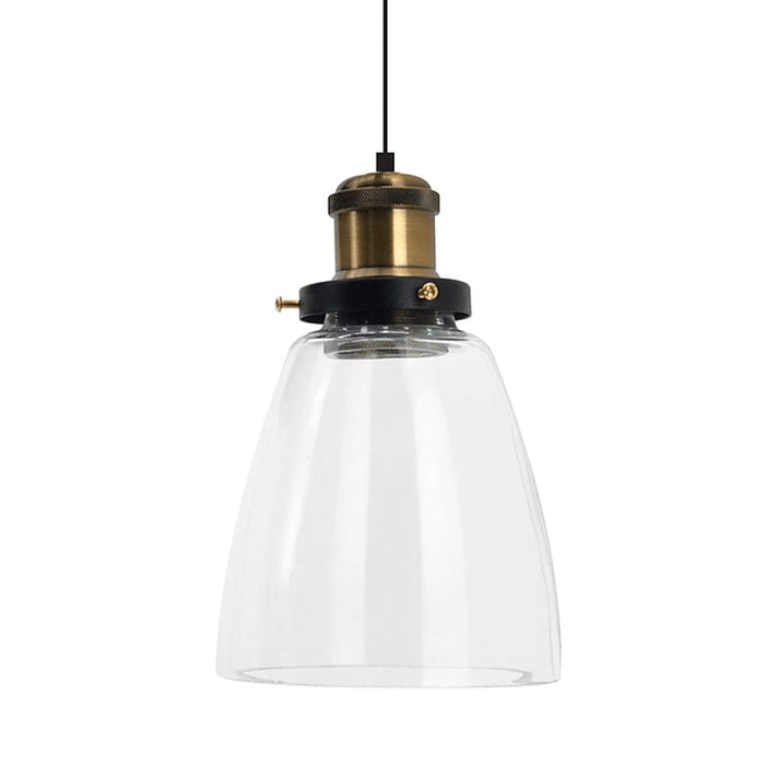 elevenpast Cup Clear Glass and Brass Pendant Light RG0003