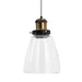 elevenpast Cup Clear Glass and Brass Pendant Light RG0003